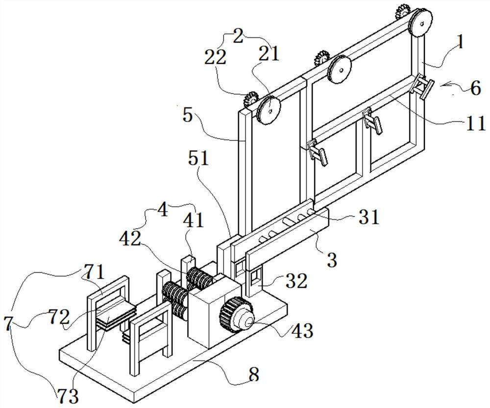 Non-woven fabric feeding and pleating device for mask processing