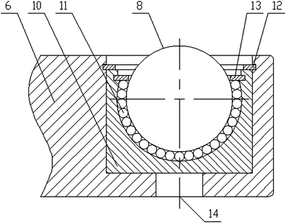 Floating mold clamping device for sand core follow-up pallet