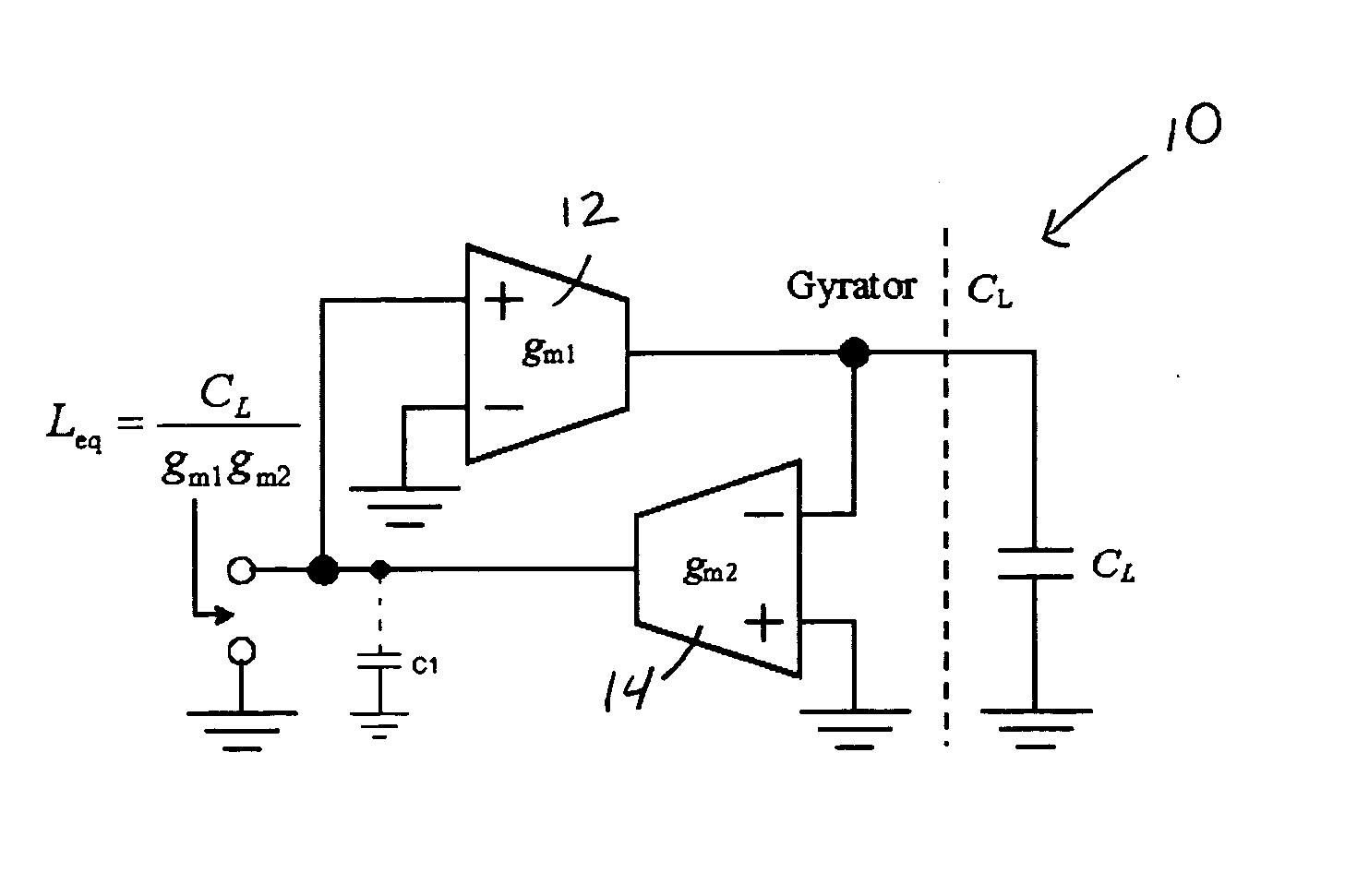 High-frequency active inductor