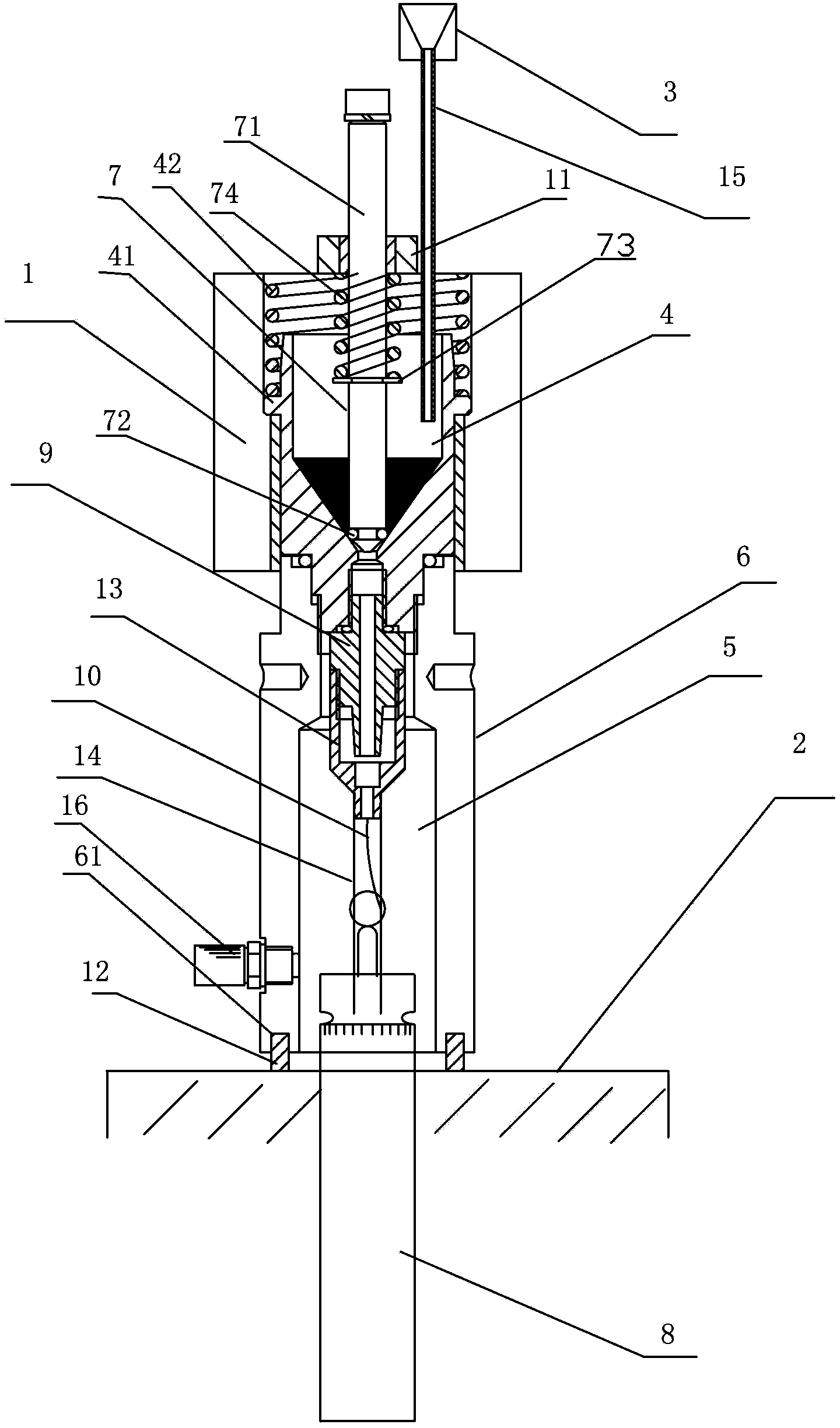 Vacuum filling device of cylindrical lithium battery