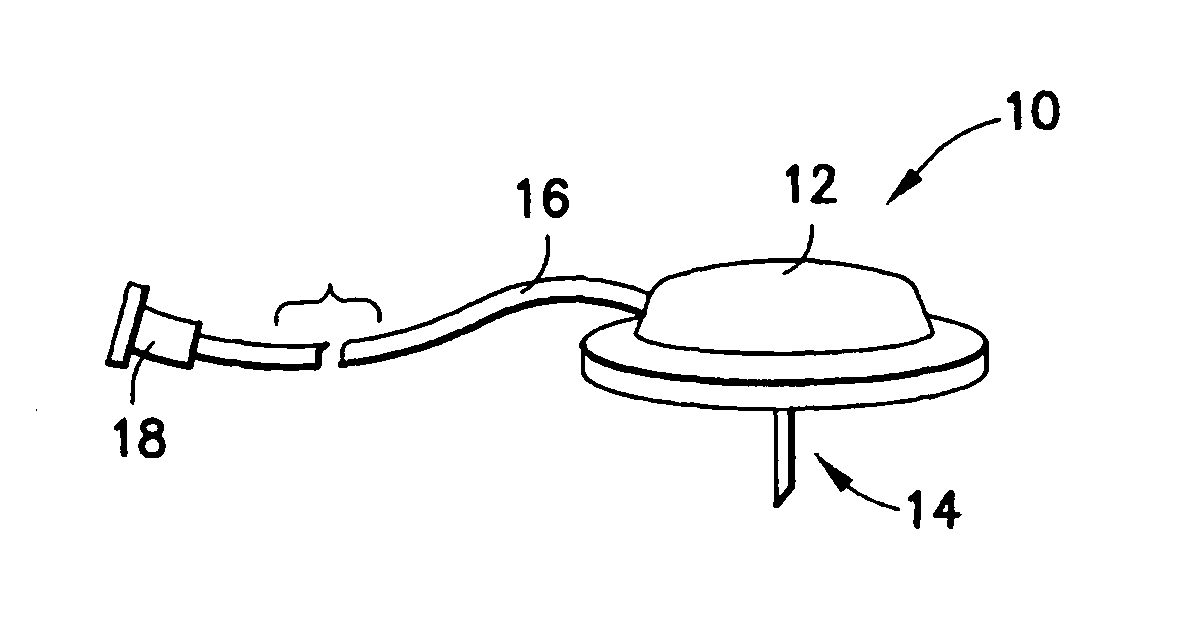 Infusion set with anesthetic compound