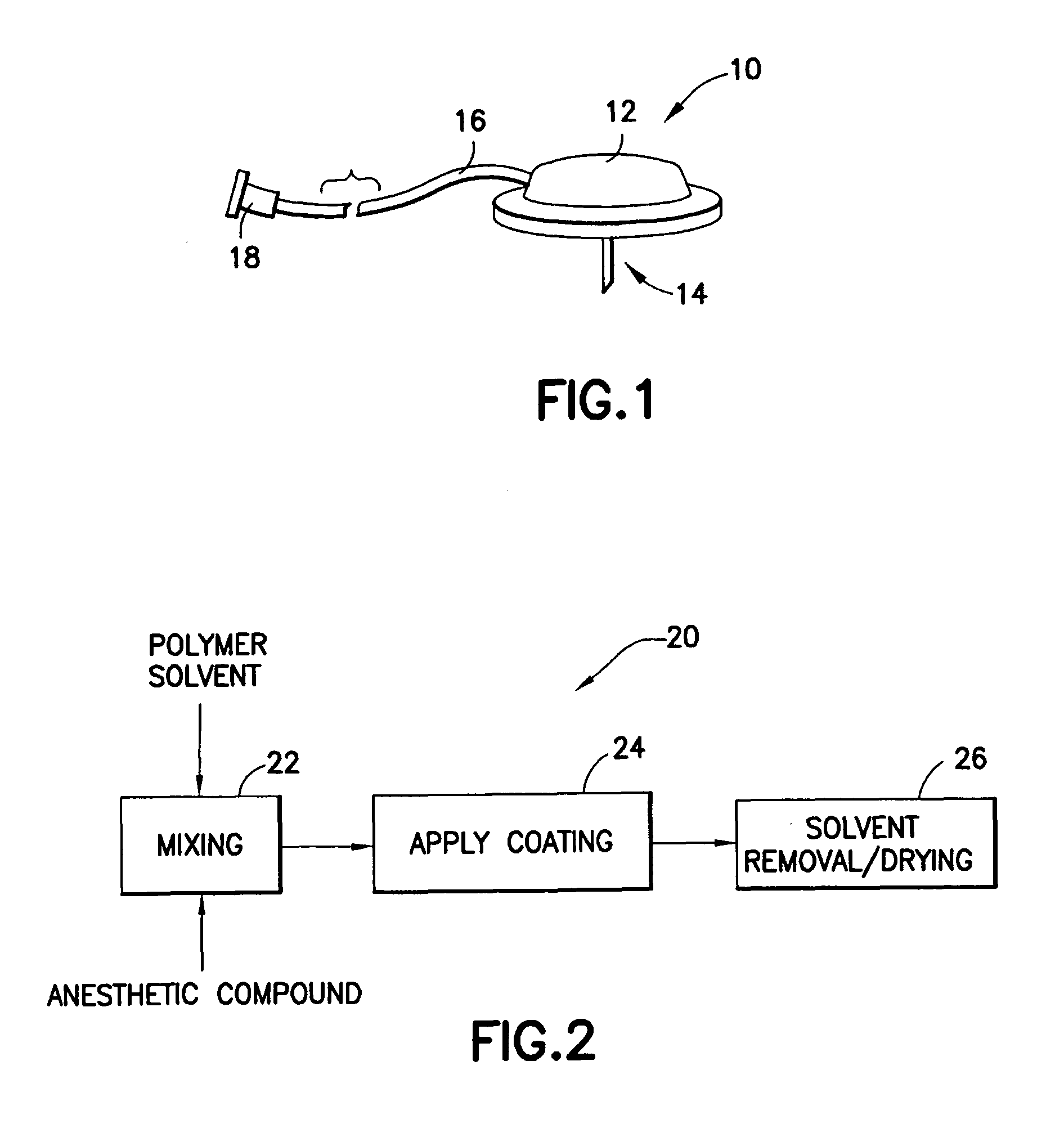 Infusion set with anesthetic compound