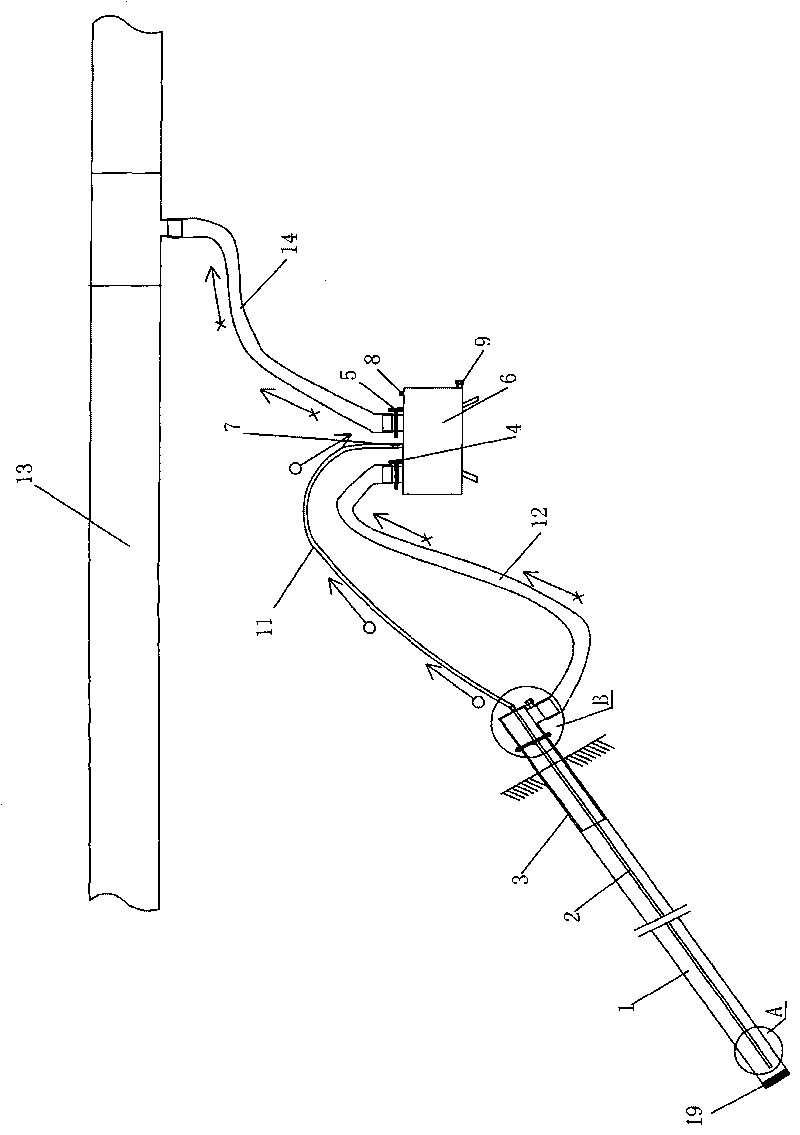 Device for pumping and draining water from downward hole of coal bed