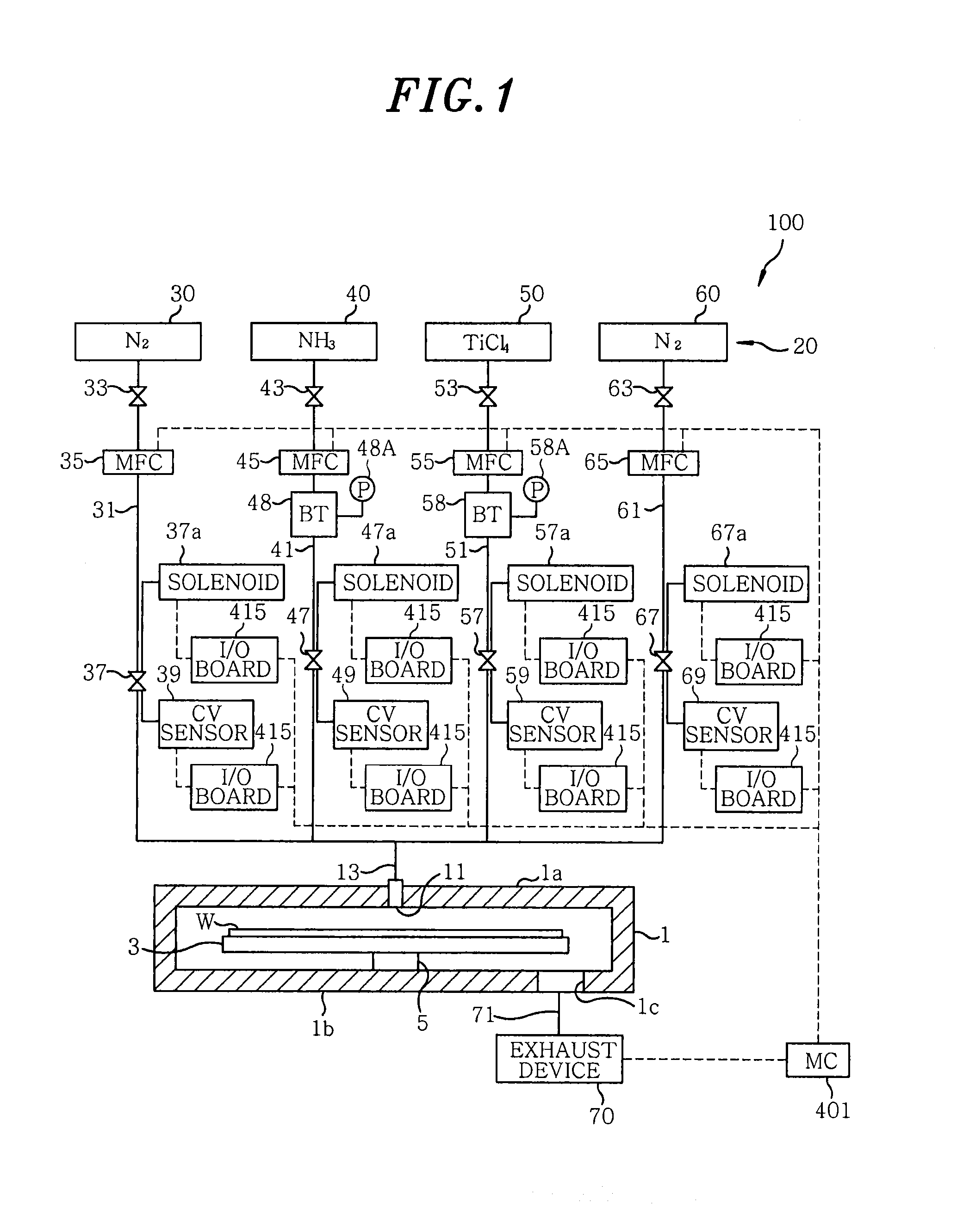 Processing apparatus and valve operation checking method