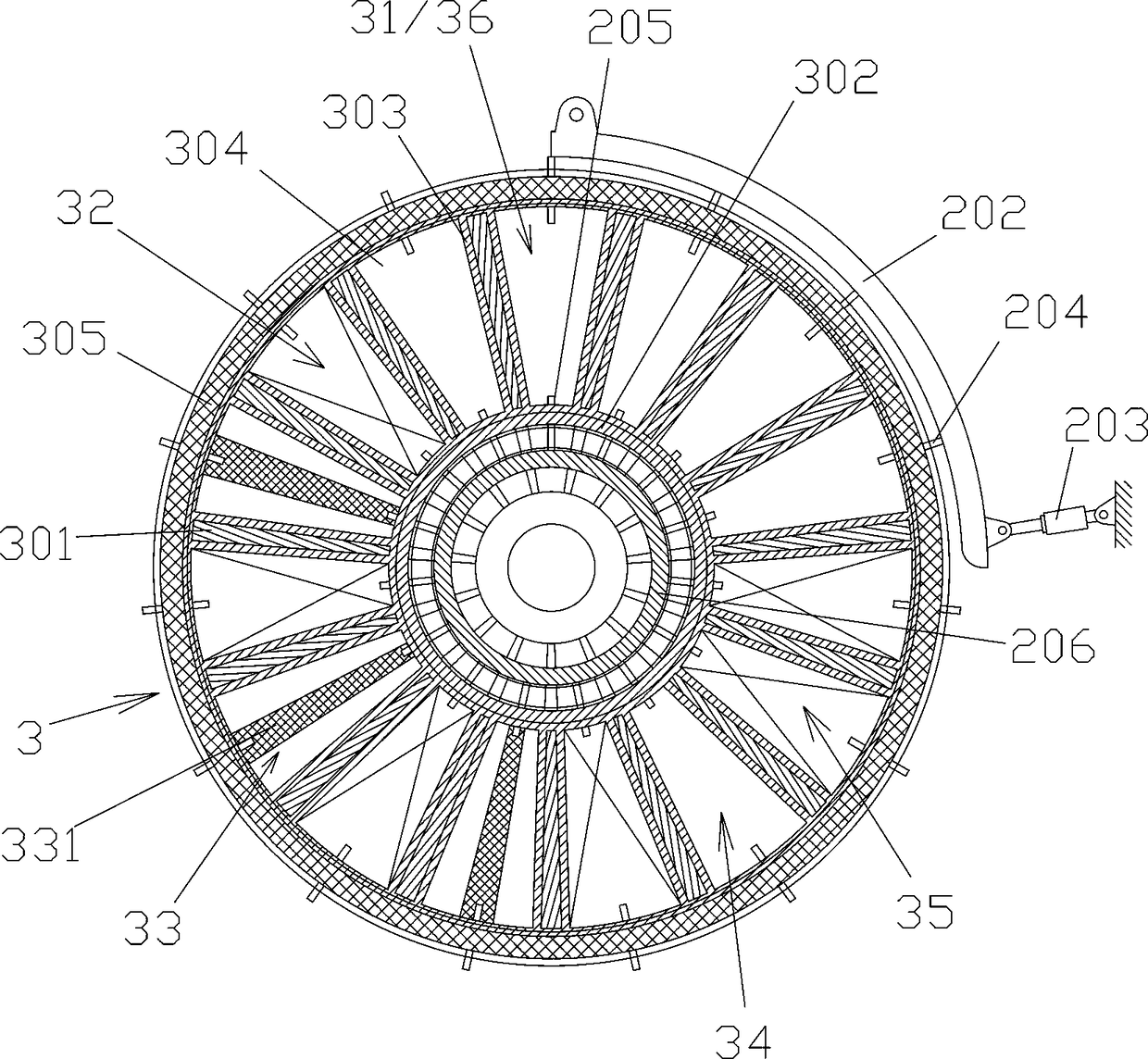 Turntable continuous graphite tube graphitization furnace and method for graphitizing a graphite tube