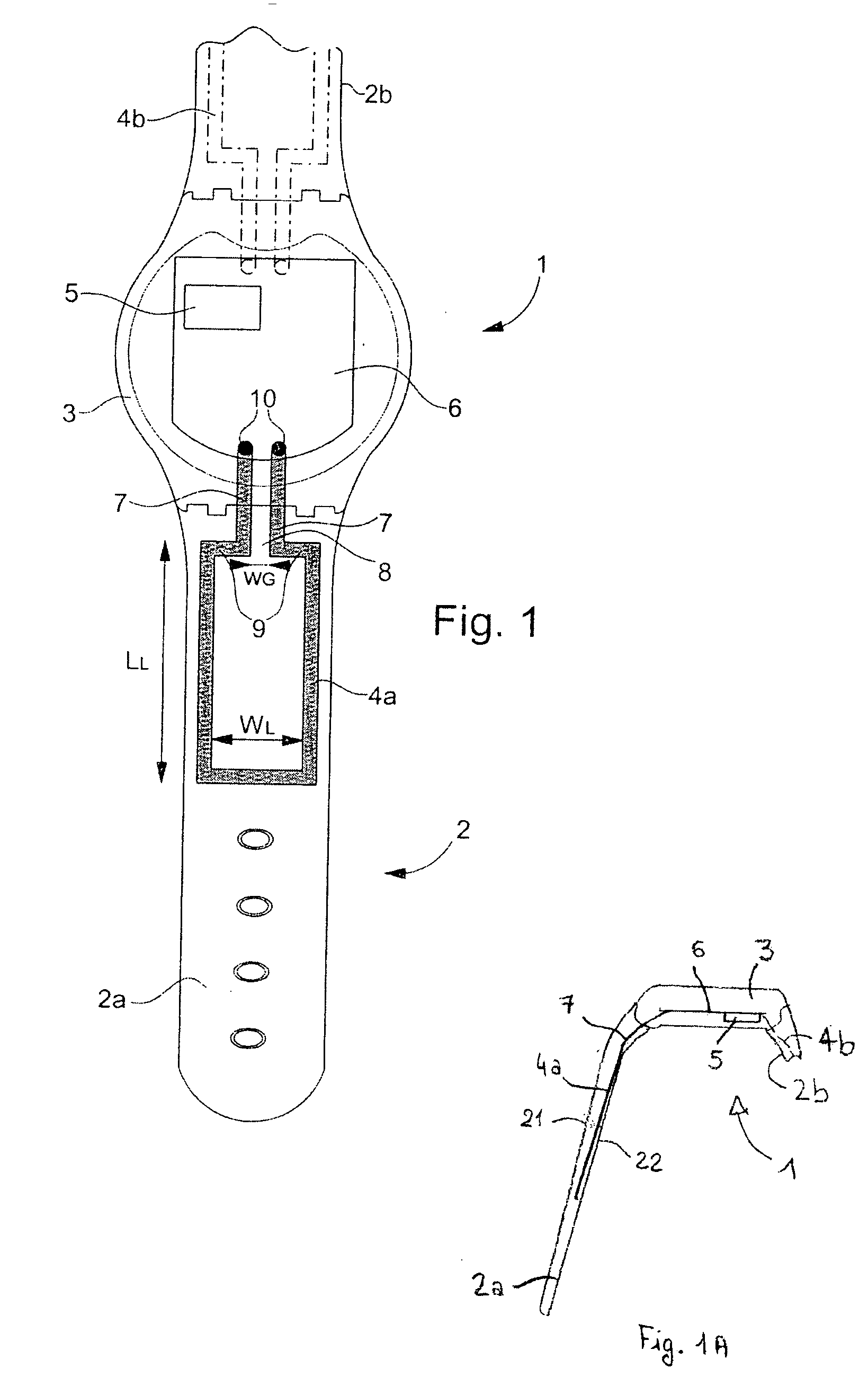 Optimization of a loop antenna geometry embedded in a wristband portion of a watch