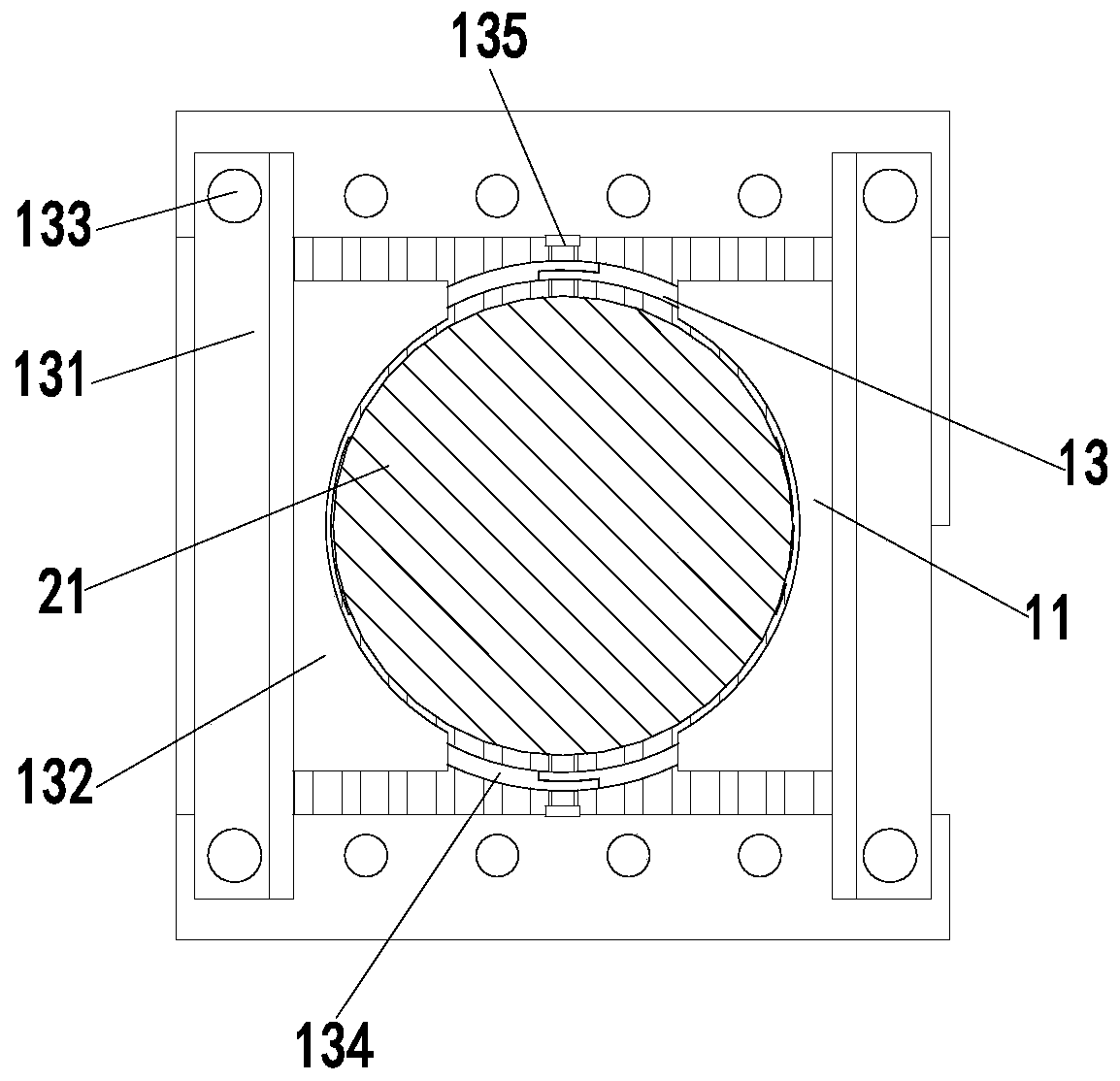 Outdoor landscape seat mounting fixing device