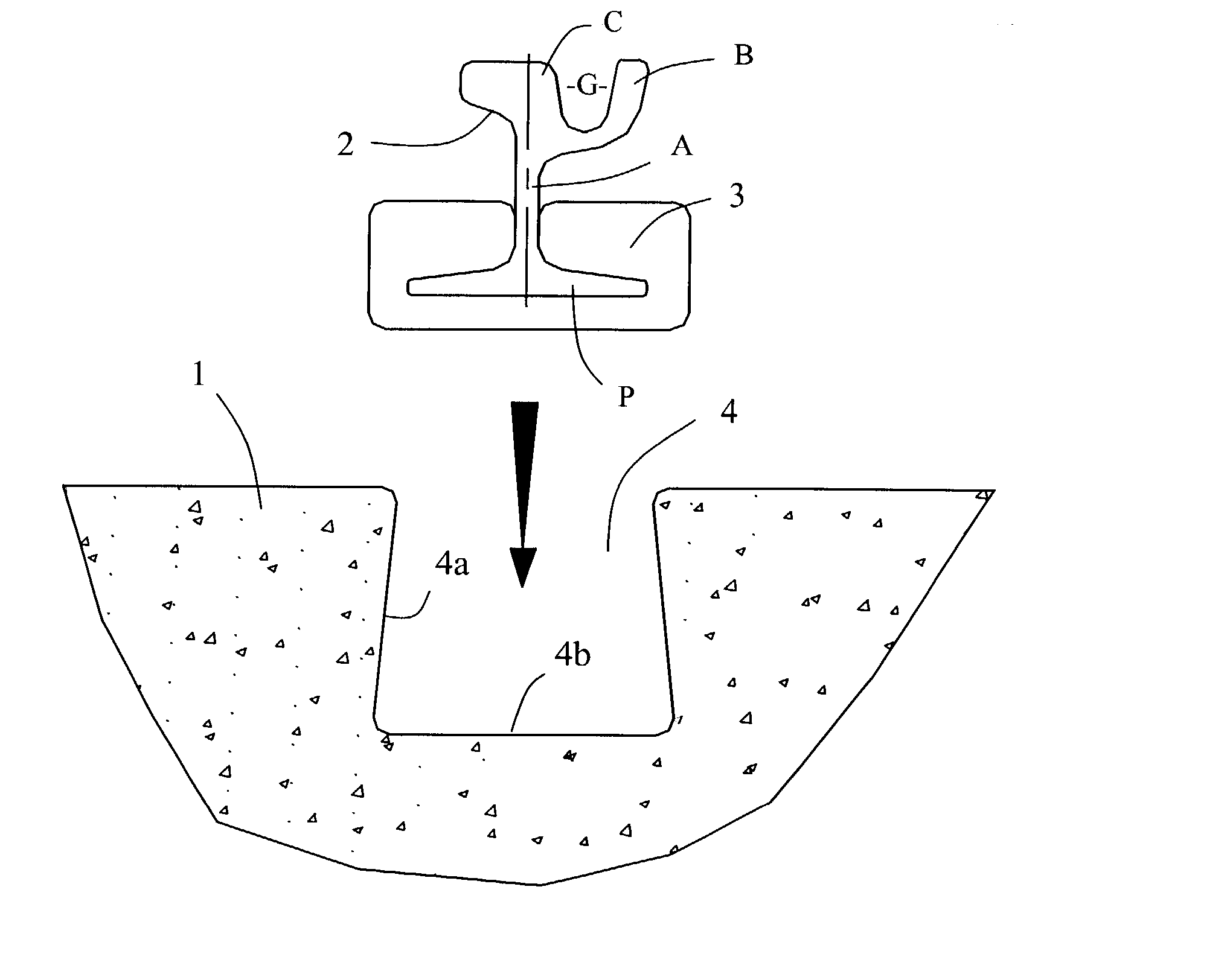 Method of constructing a rail track on a track-receiving concrete slab