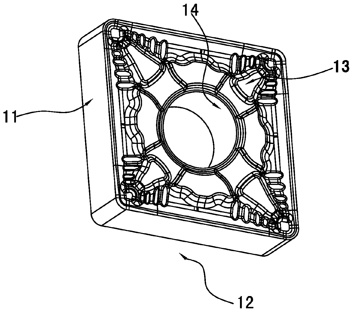 Indexable cutting blade for metal material cutting machining