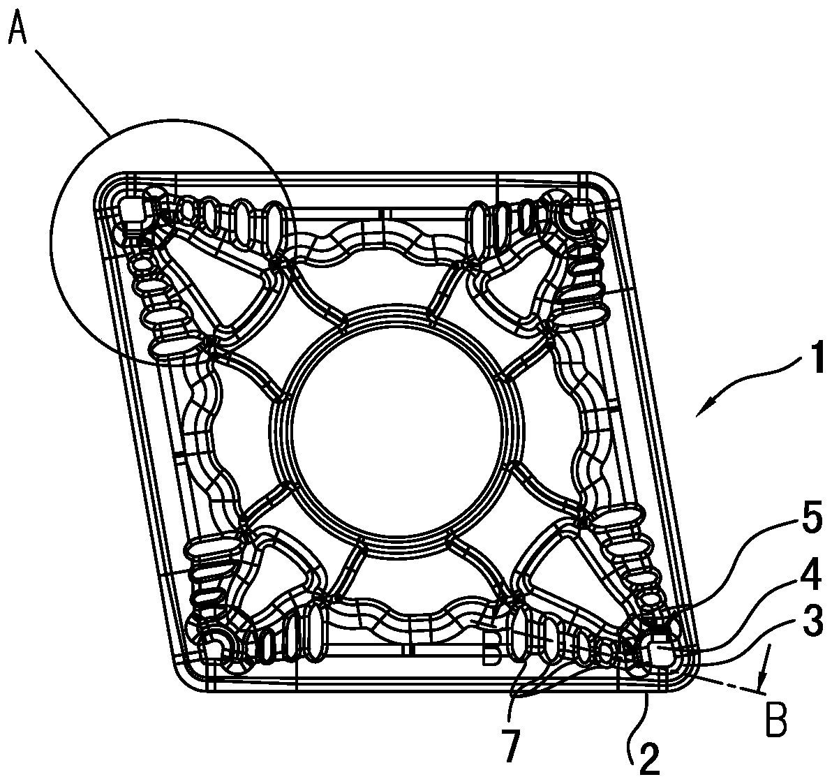 Indexable cutting blade for metal material cutting machining