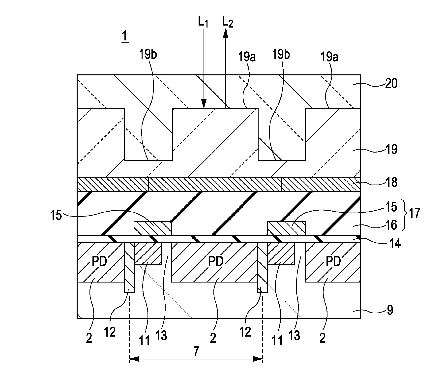 Solid-state imaging device with a planarized lens layer method of manufacturing the same, and electronic apparatus