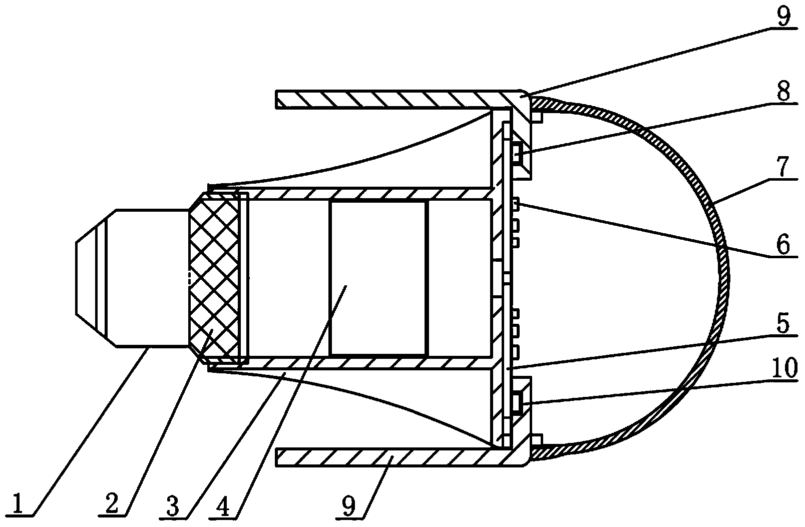 Wide-beam-angle LED light source device