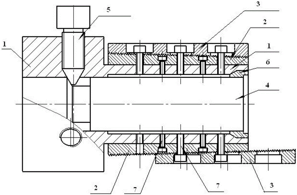 Internal bracing clamp with tightened side face and adjustable inner diameter and machining method of internal bracing clamp