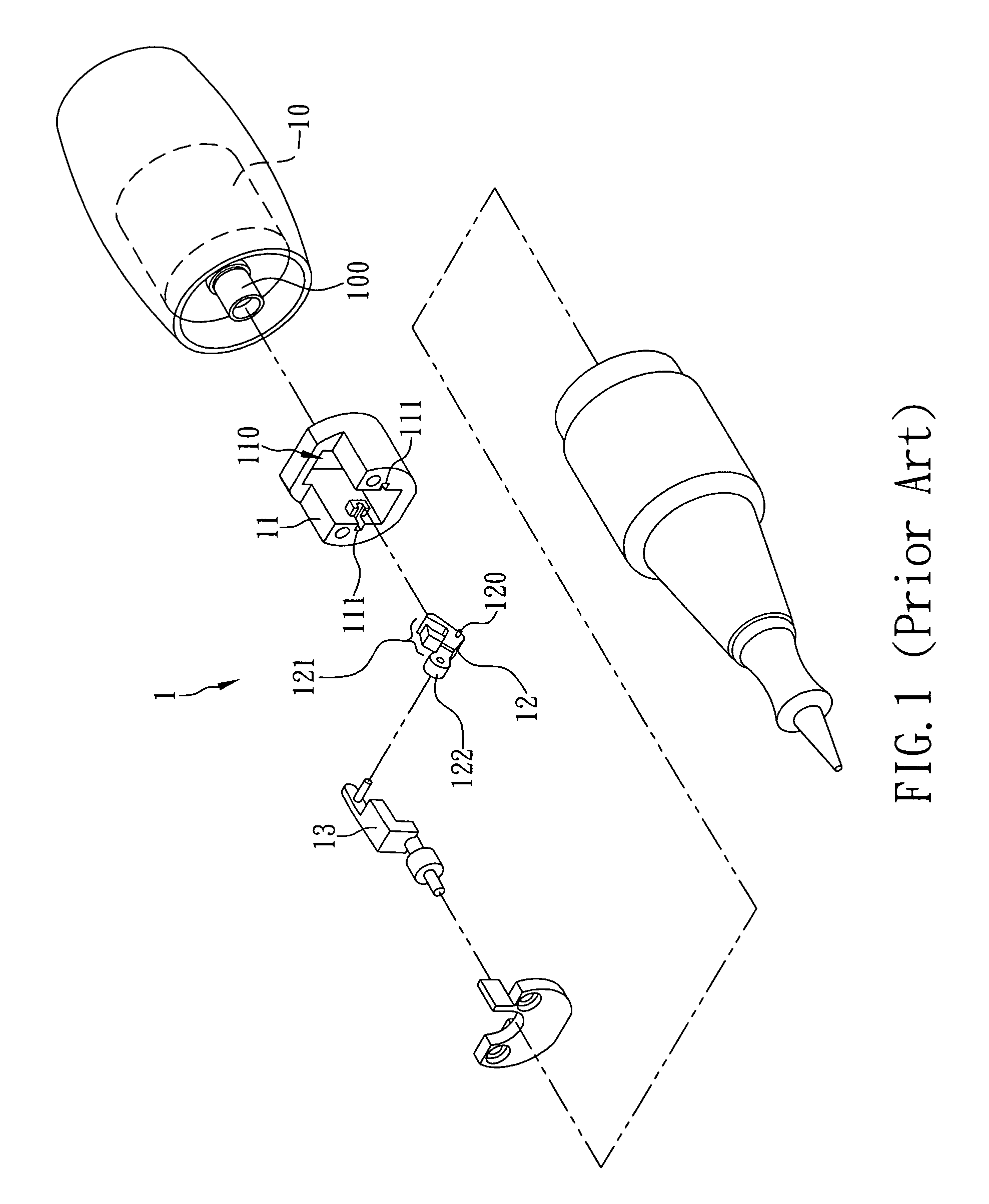 Transmission mechanism of eyebrow tattoo machine