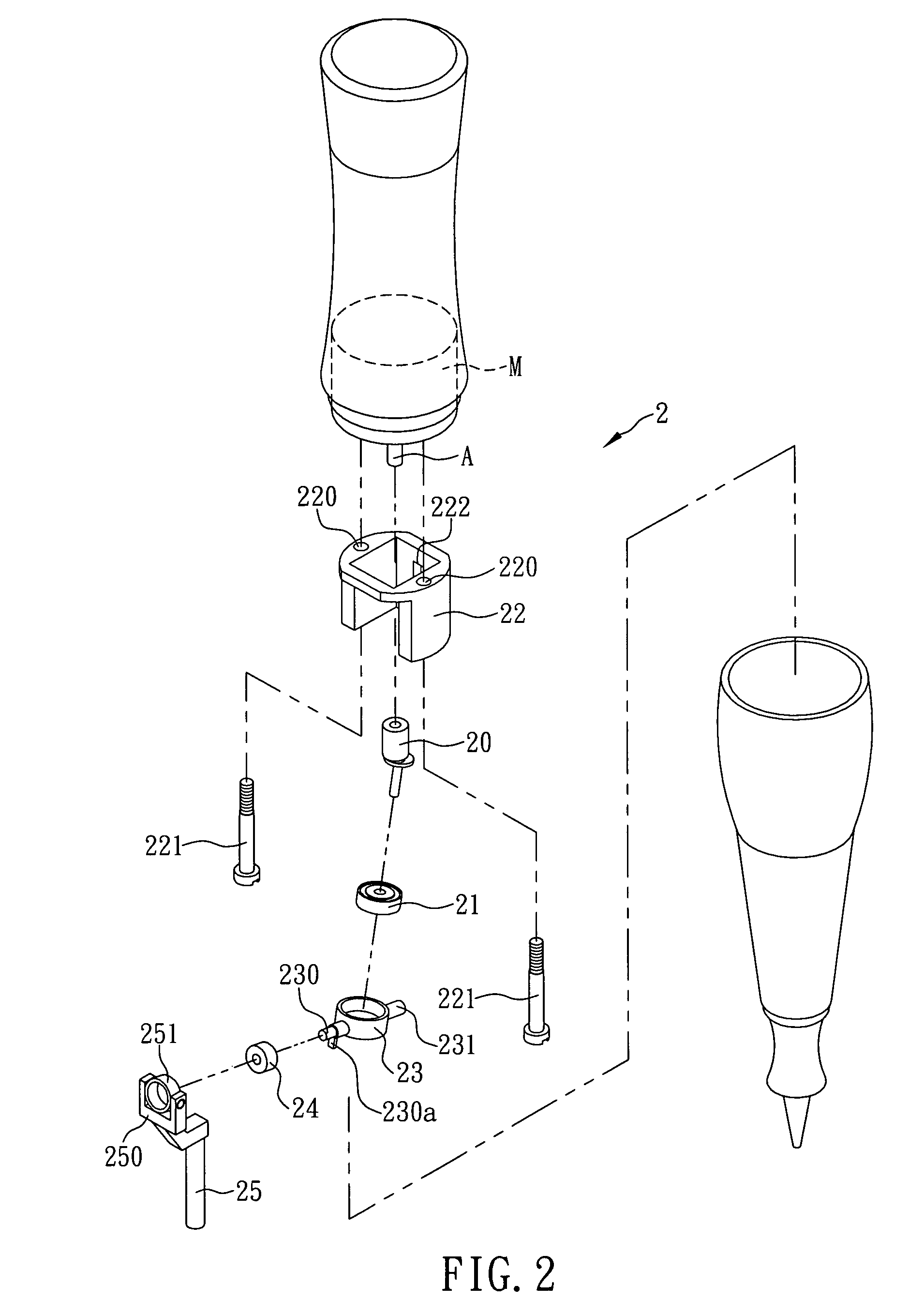 Transmission mechanism of eyebrow tattoo machine