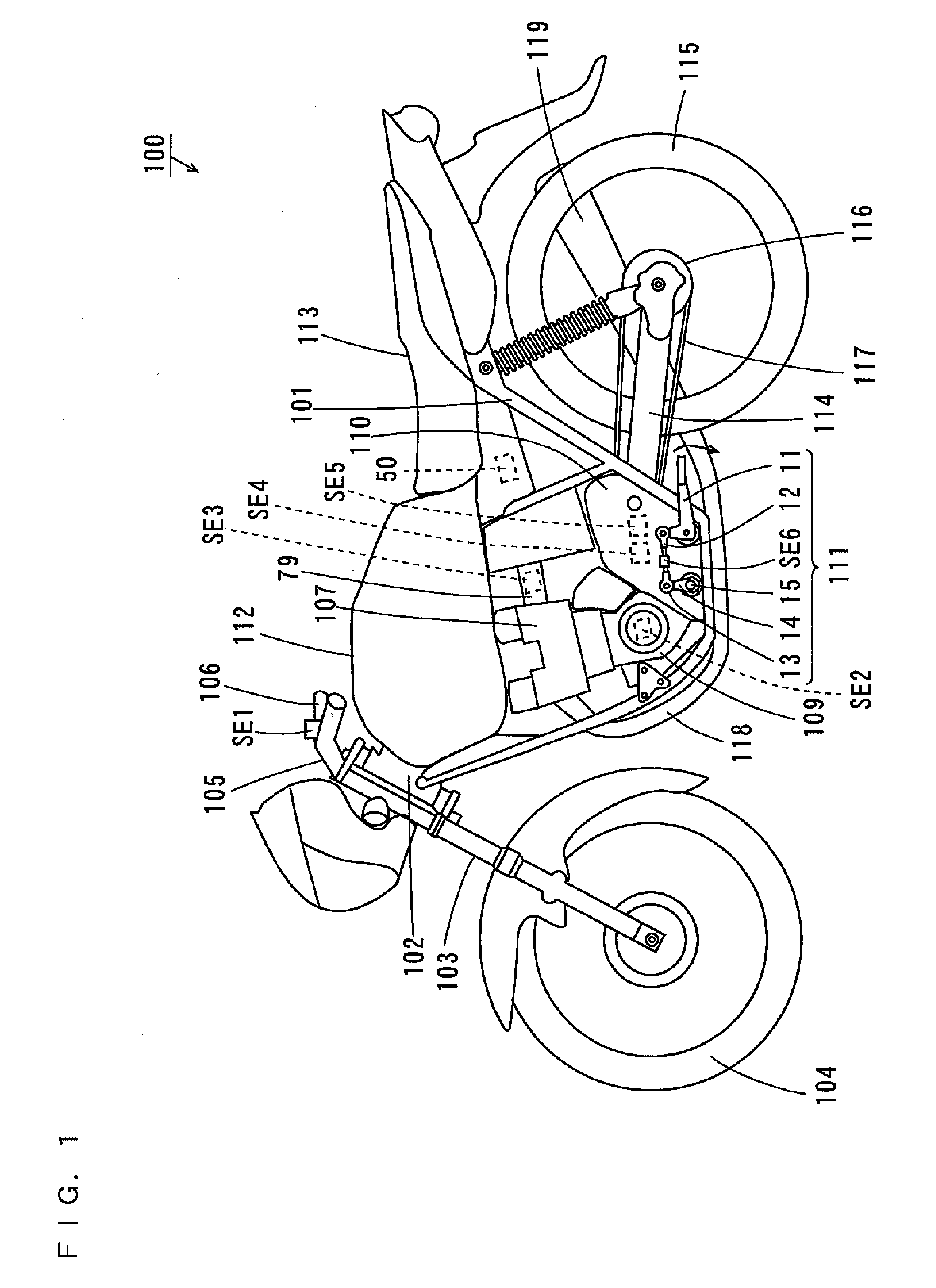 Control system and saddle-straddling type vehicle including the same