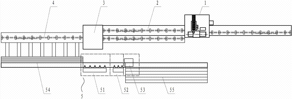 Semiautomatic streamline type production system and method for high-strength threaded steel bar