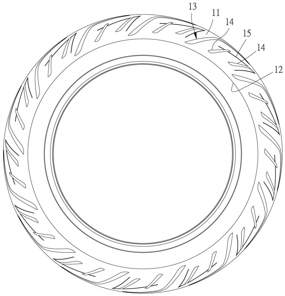 Tire with enhanced drainage ability