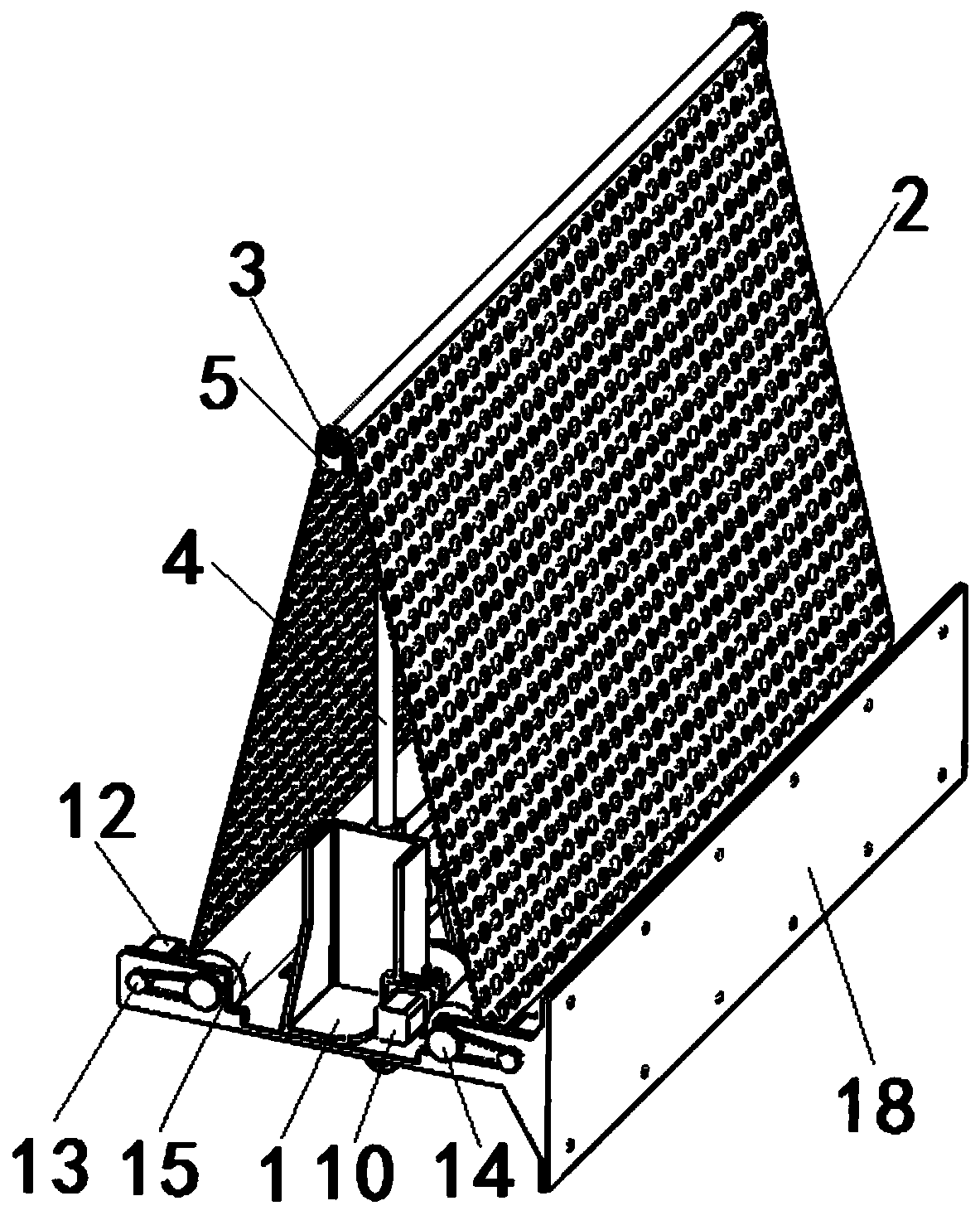 Bridge wind barrier device with adjustable height and porosity