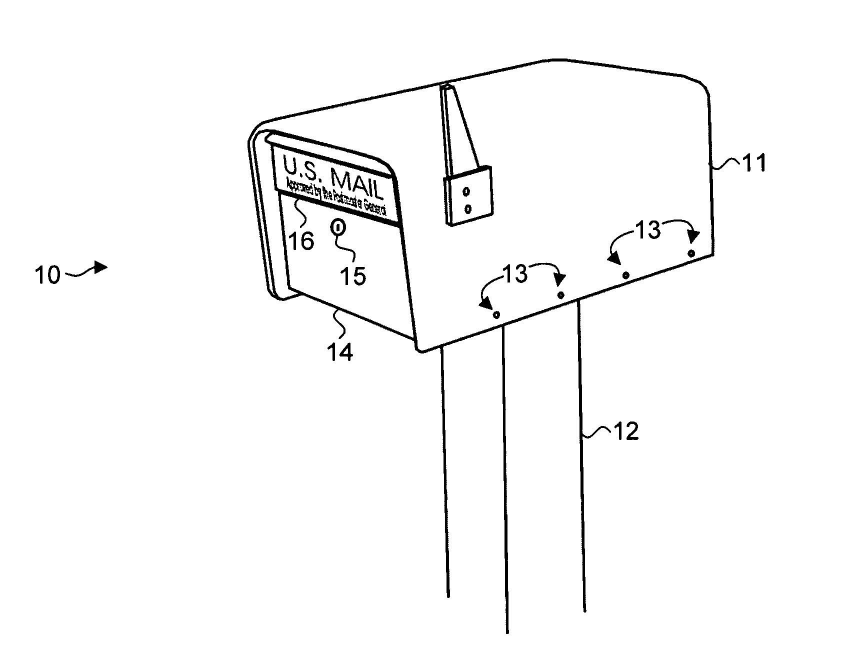 Locking mechanism for a theft-resistant mailbox