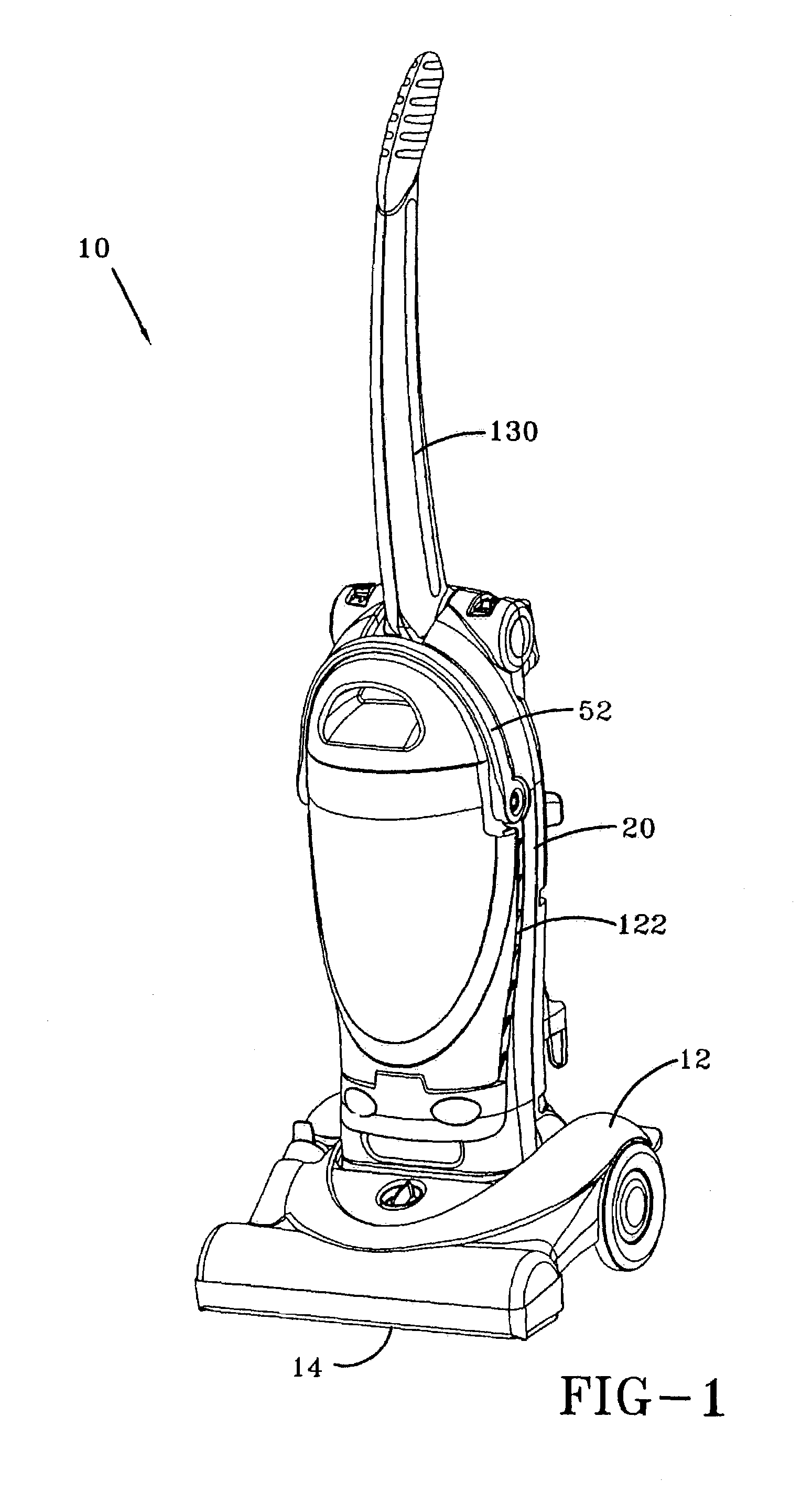 Handle and latch for a removable dirt separation system