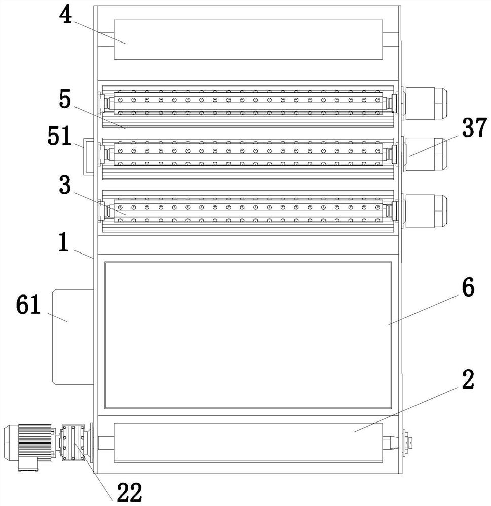 Surface treatment device used before printing and dyeing in fabric production