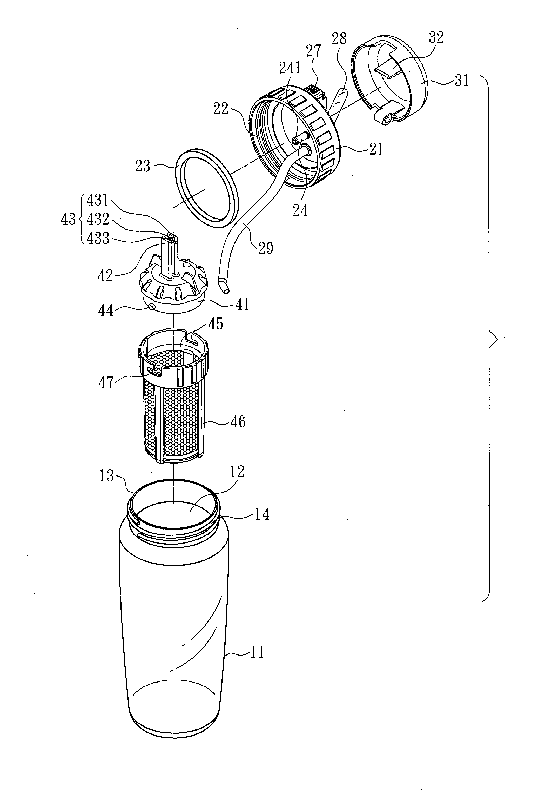 Container with an improved structure