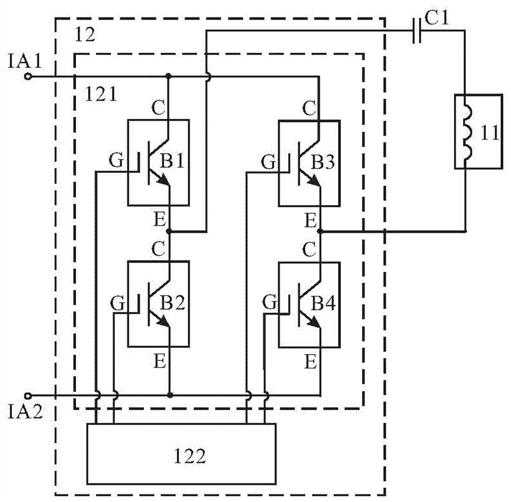 Electric vehicle wireless charging device with frequency conversion and voltage stabilization