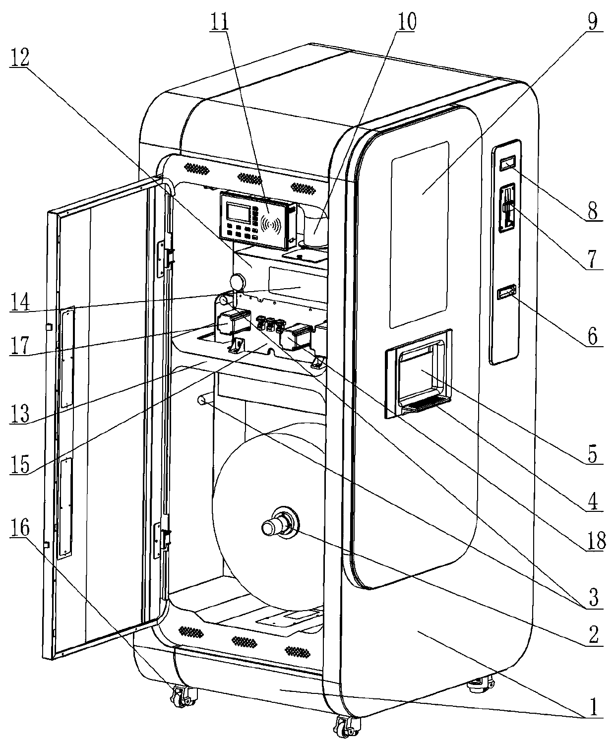 Wet tissue vending machine