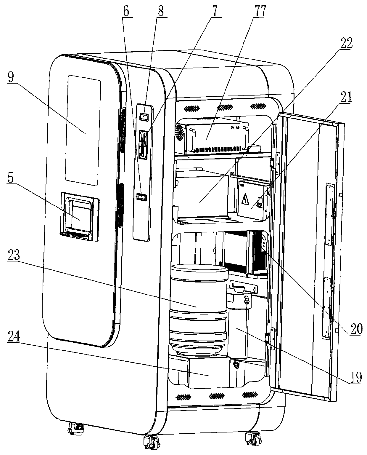 Wet tissue vending machine