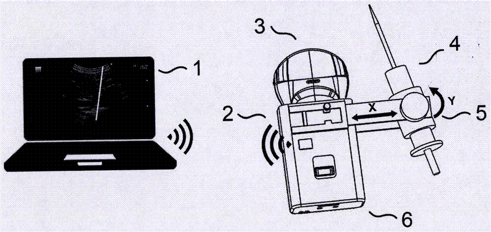 Operation path adjusting device under ultrasonic guidance