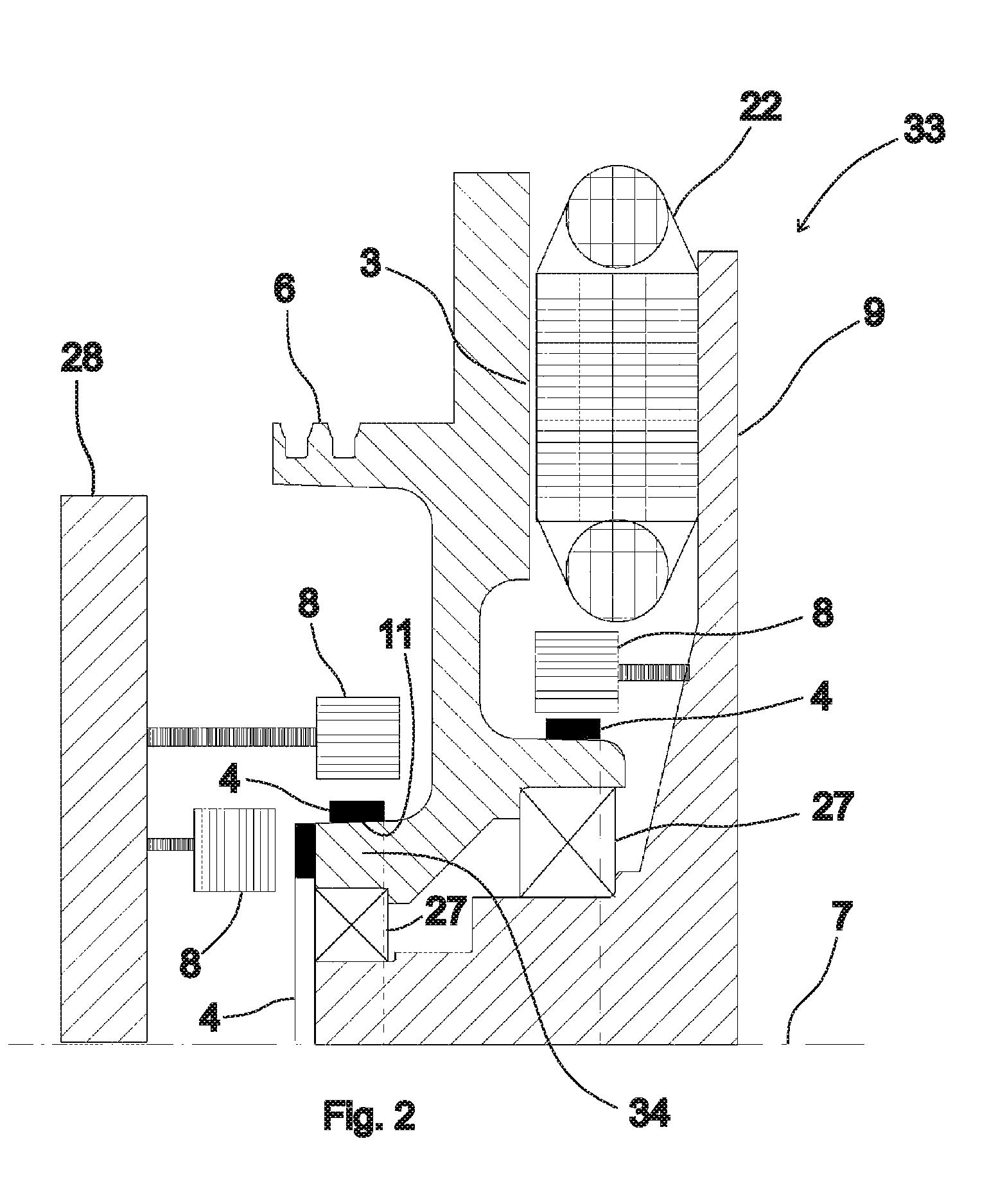 Hoisting machine including a measuring arrangement and elevator system containing the same