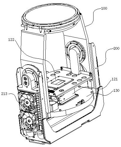 Internal circulation cooling system of stage lamp