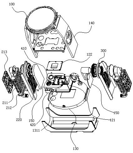 Internal circulation cooling system of stage lamp