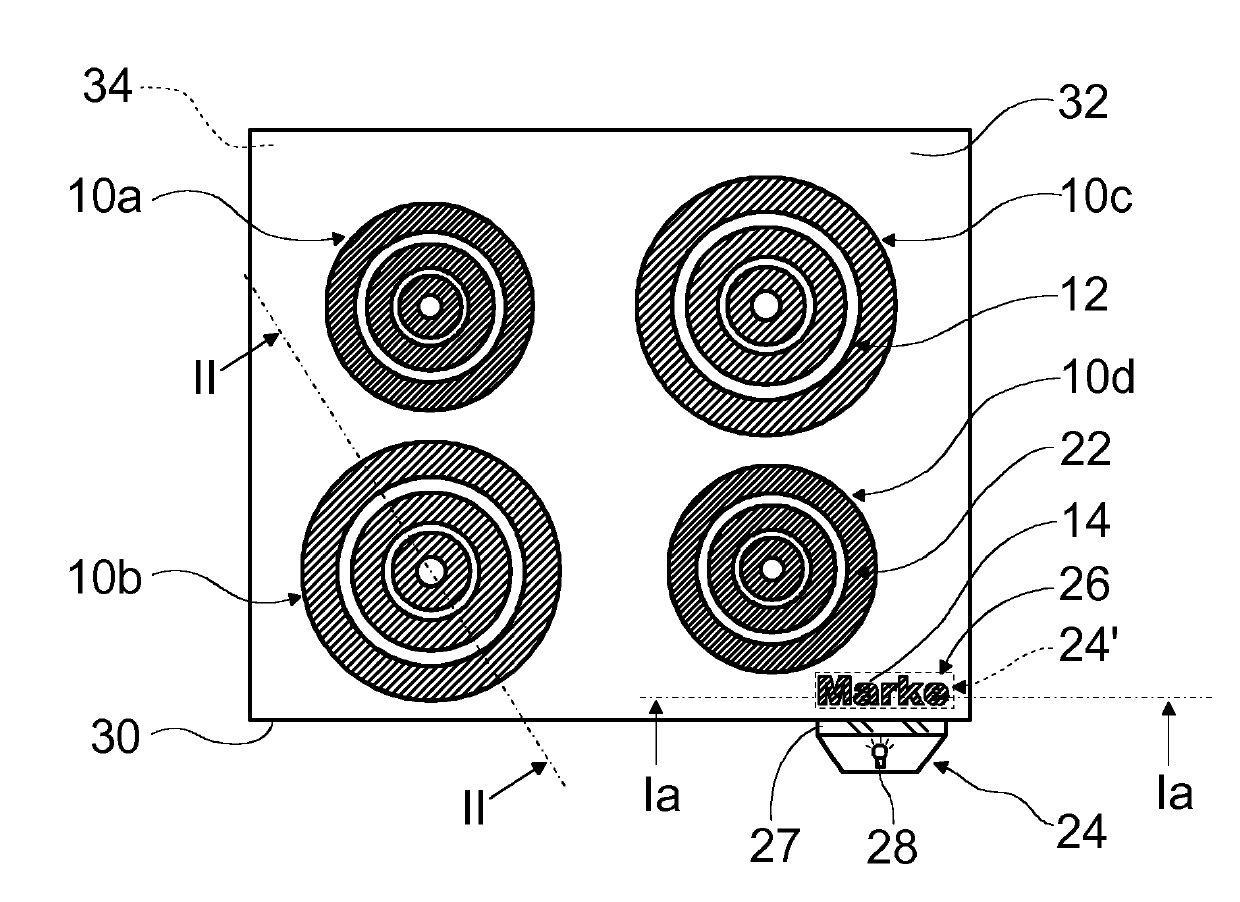 Household appliance cover plate comprising an internal laser engraving