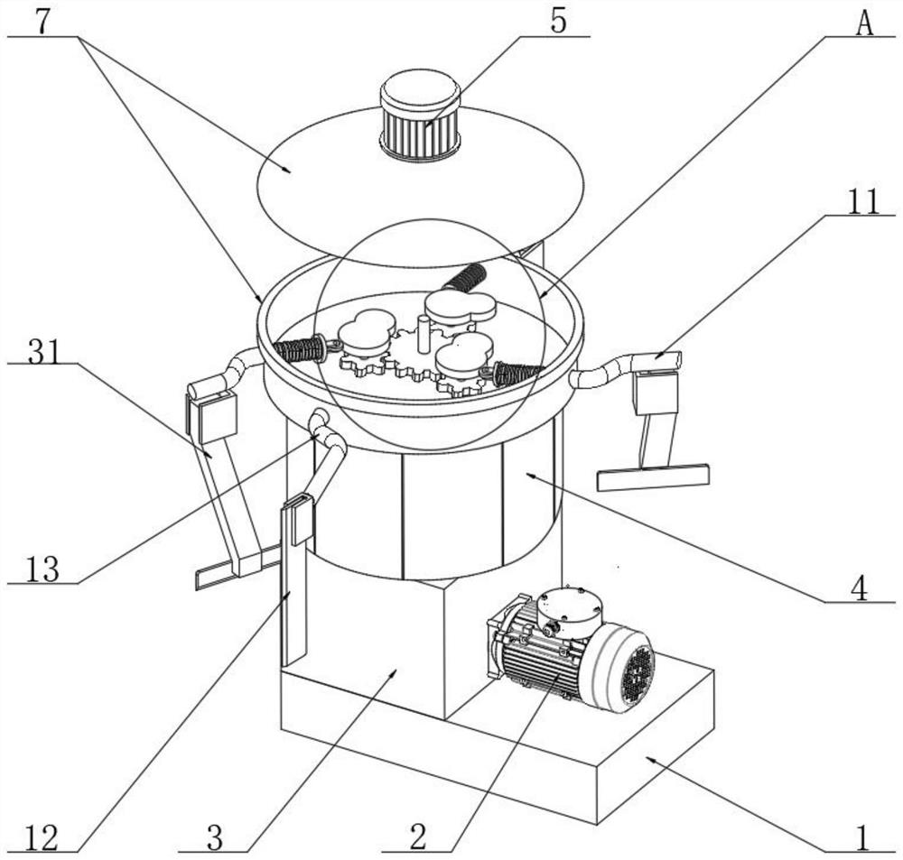 Processing and mixing equipment for fermenting and purifying high-dietary-fiber feed