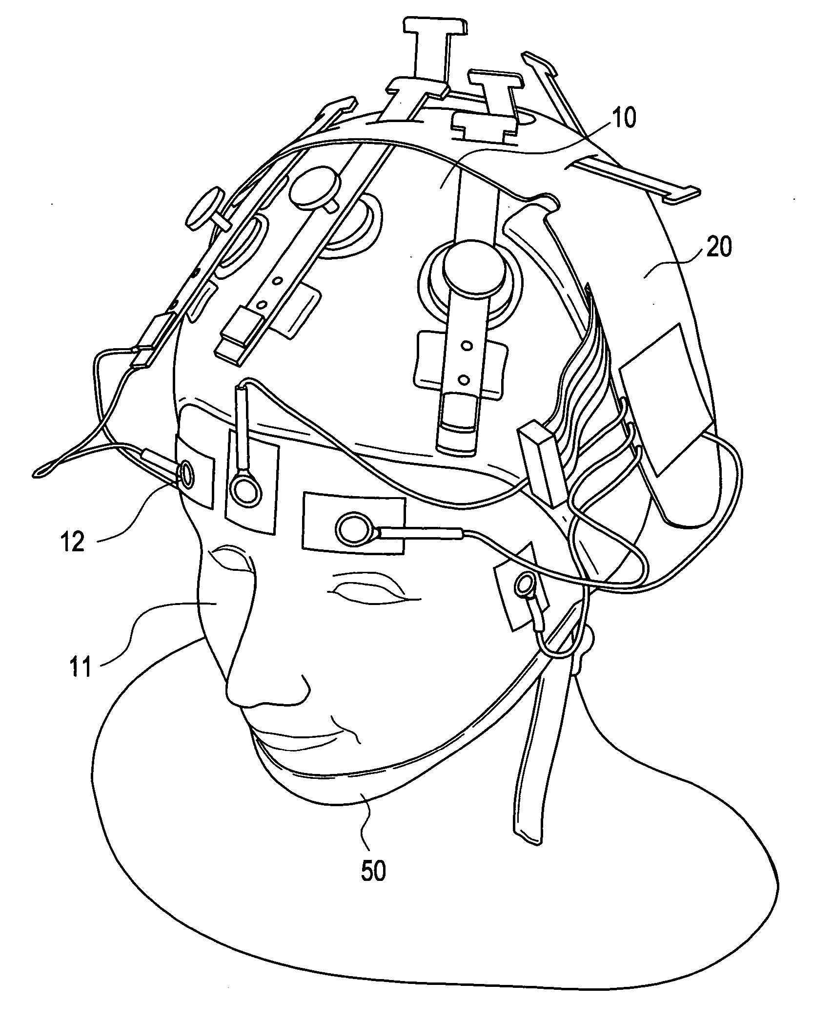 EEG electrode headset