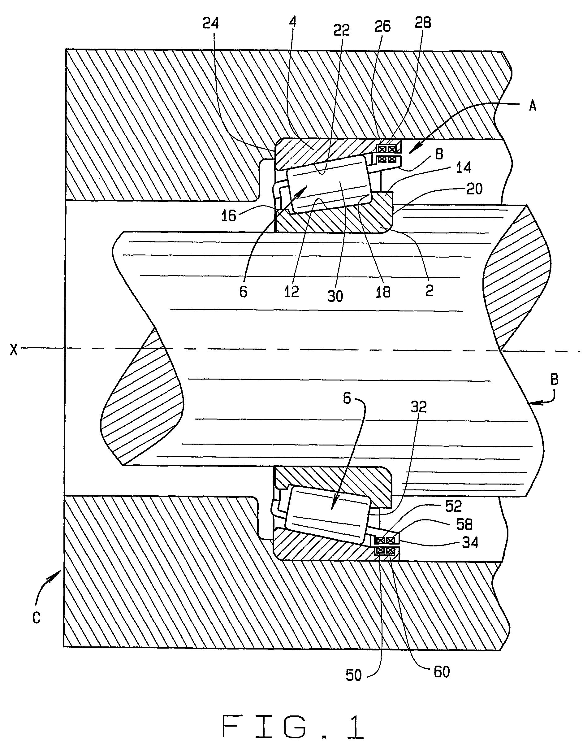 Bearing with cage-mounted sensors