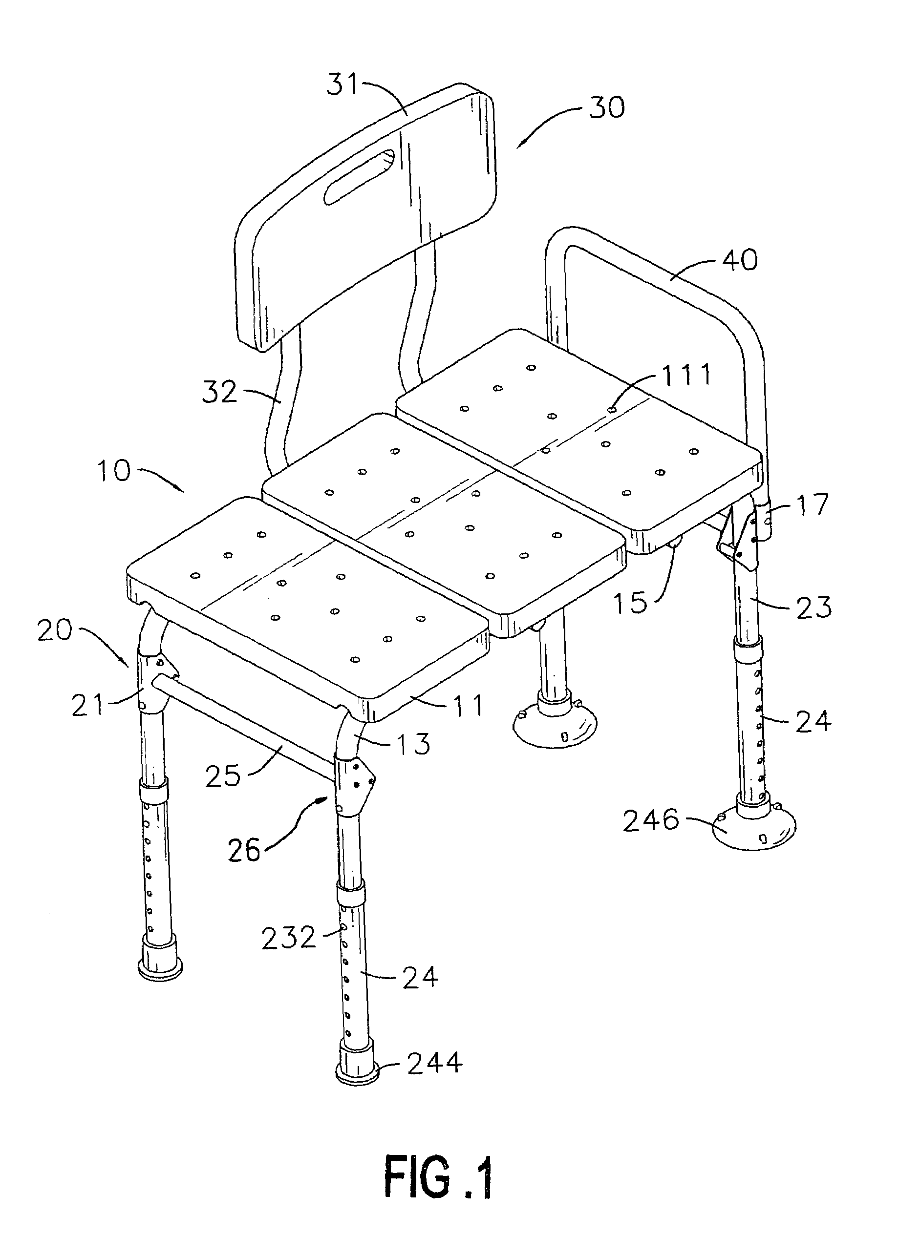 Foldable bath bench