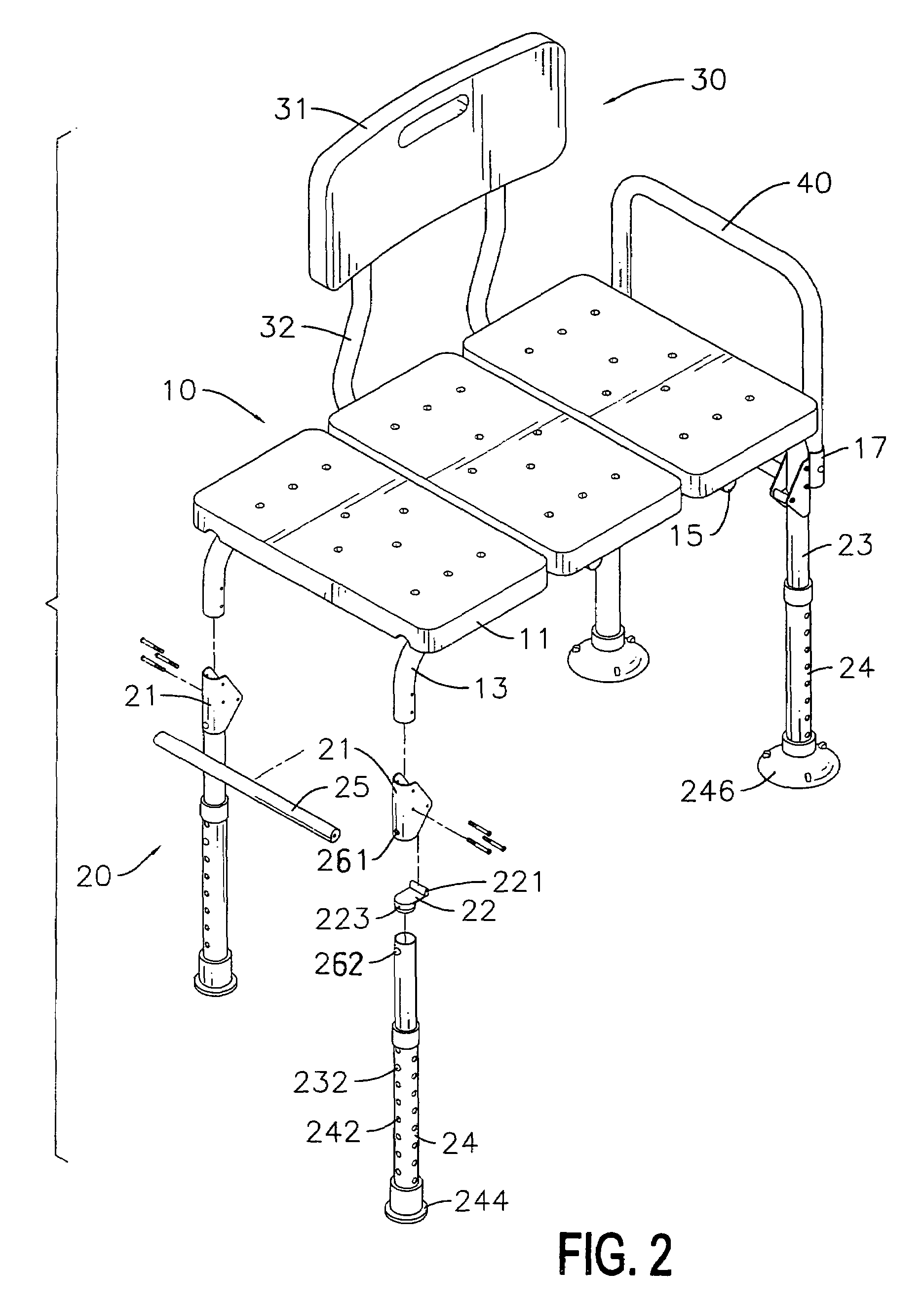 Foldable bath bench