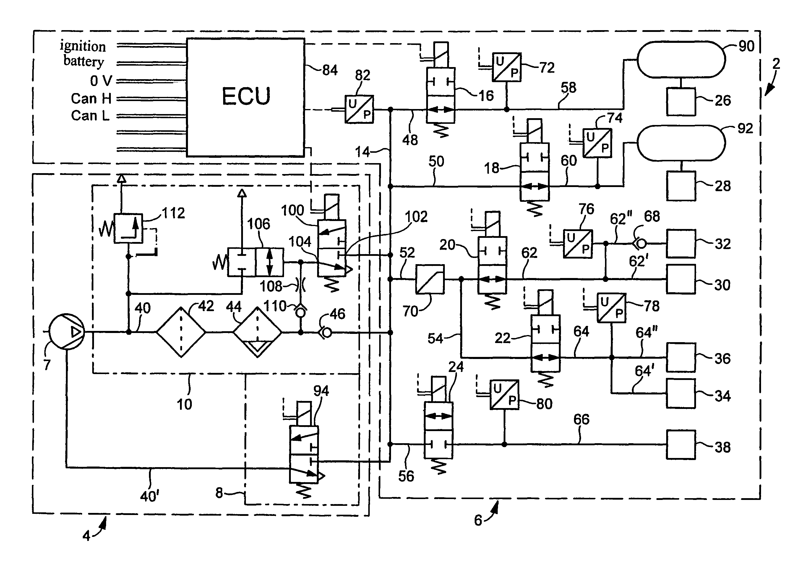 Method and system for identifying a malfunctioning compressed air consumer circuit in a vehicle electronic compressed air system