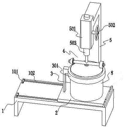 Flanging and patting device for metal thin-walled cylindrical vessels