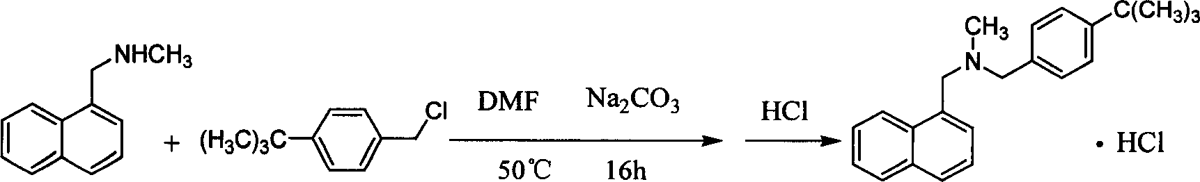 Method for preparing butenafine hydrochloride