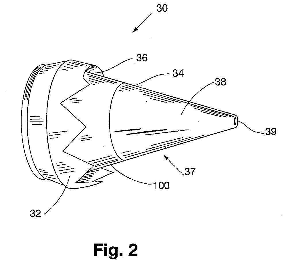 Sound-absorbing exhaust nozzle center plug