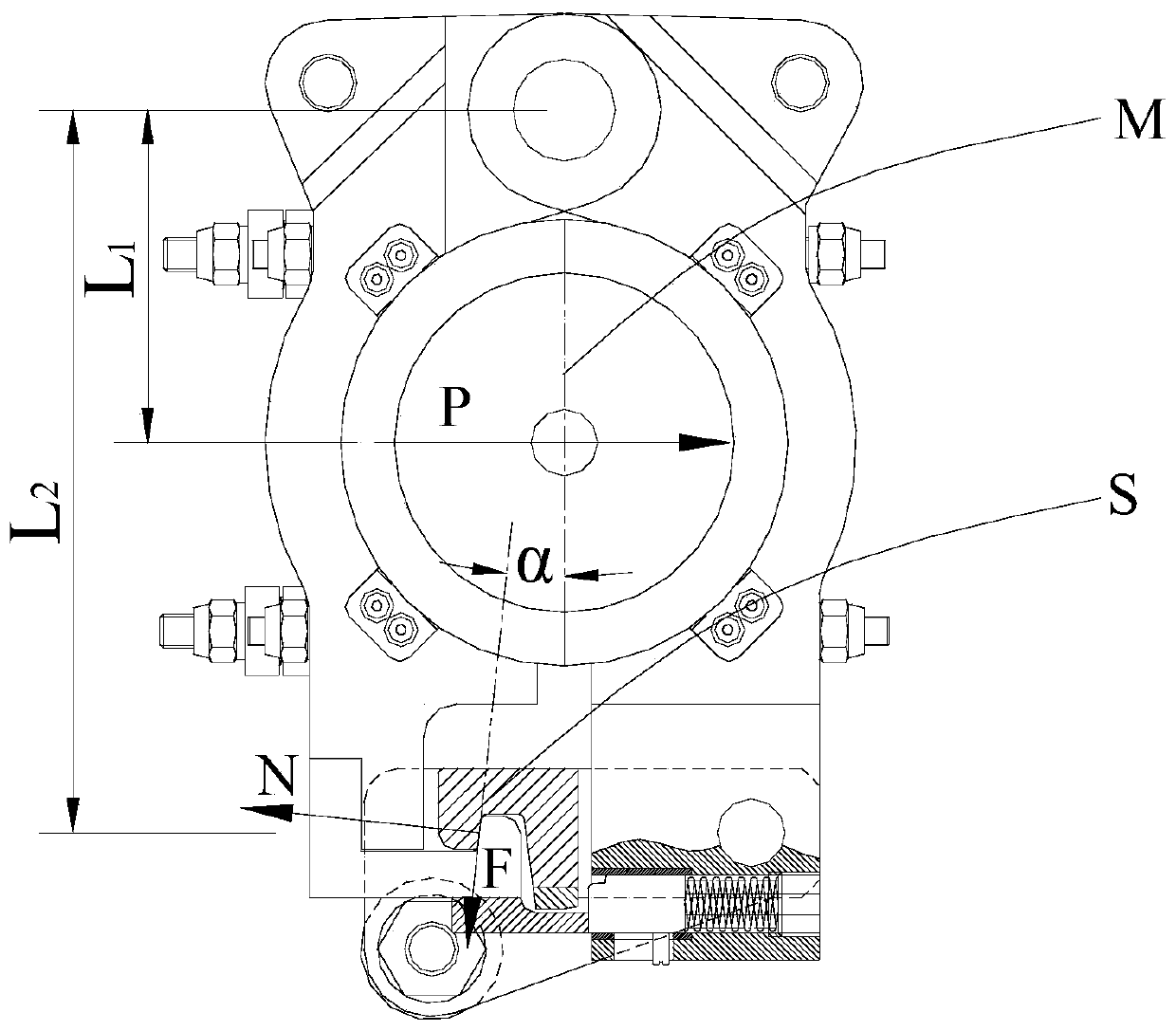 Lock opening and closing mechanism for bottle blowing machine die frame