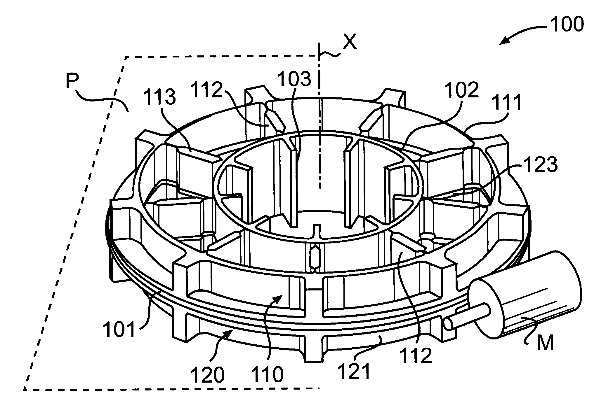 Flexible pivot with internal pivoting axis