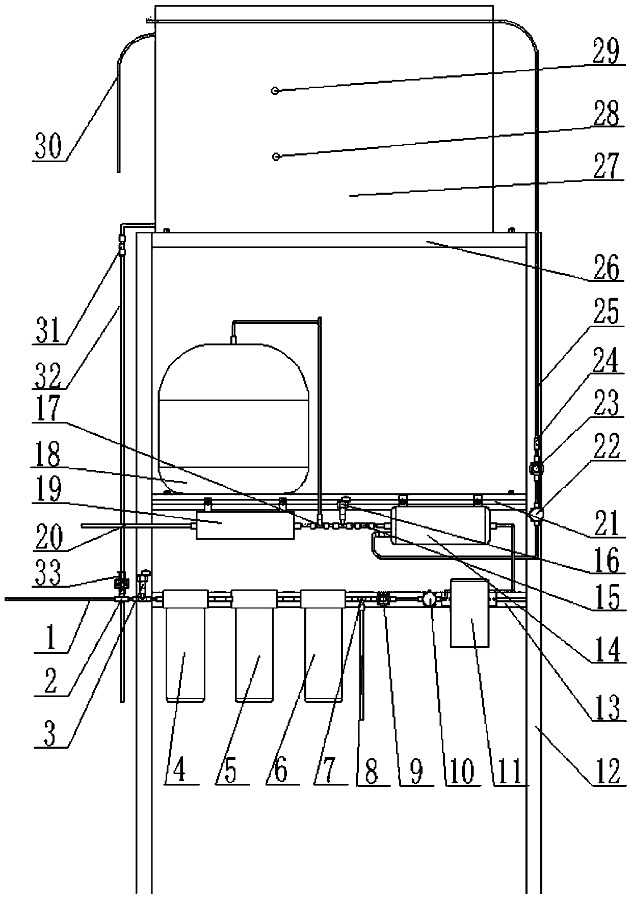 Water-saving water purifying system and control method thereof