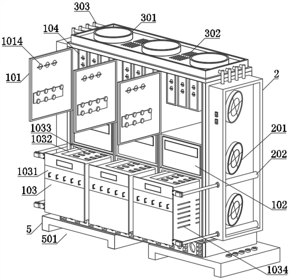 Low-voltage switch equipment with active cooling assembly and implementation method of low-voltage switch equipment