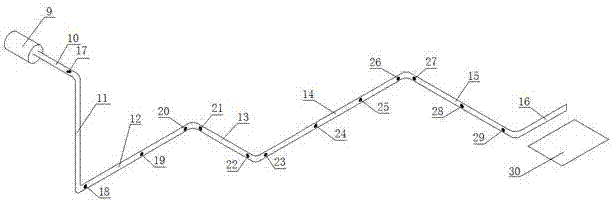 Non-intervention type paster filling pipeline block monitoring device and method