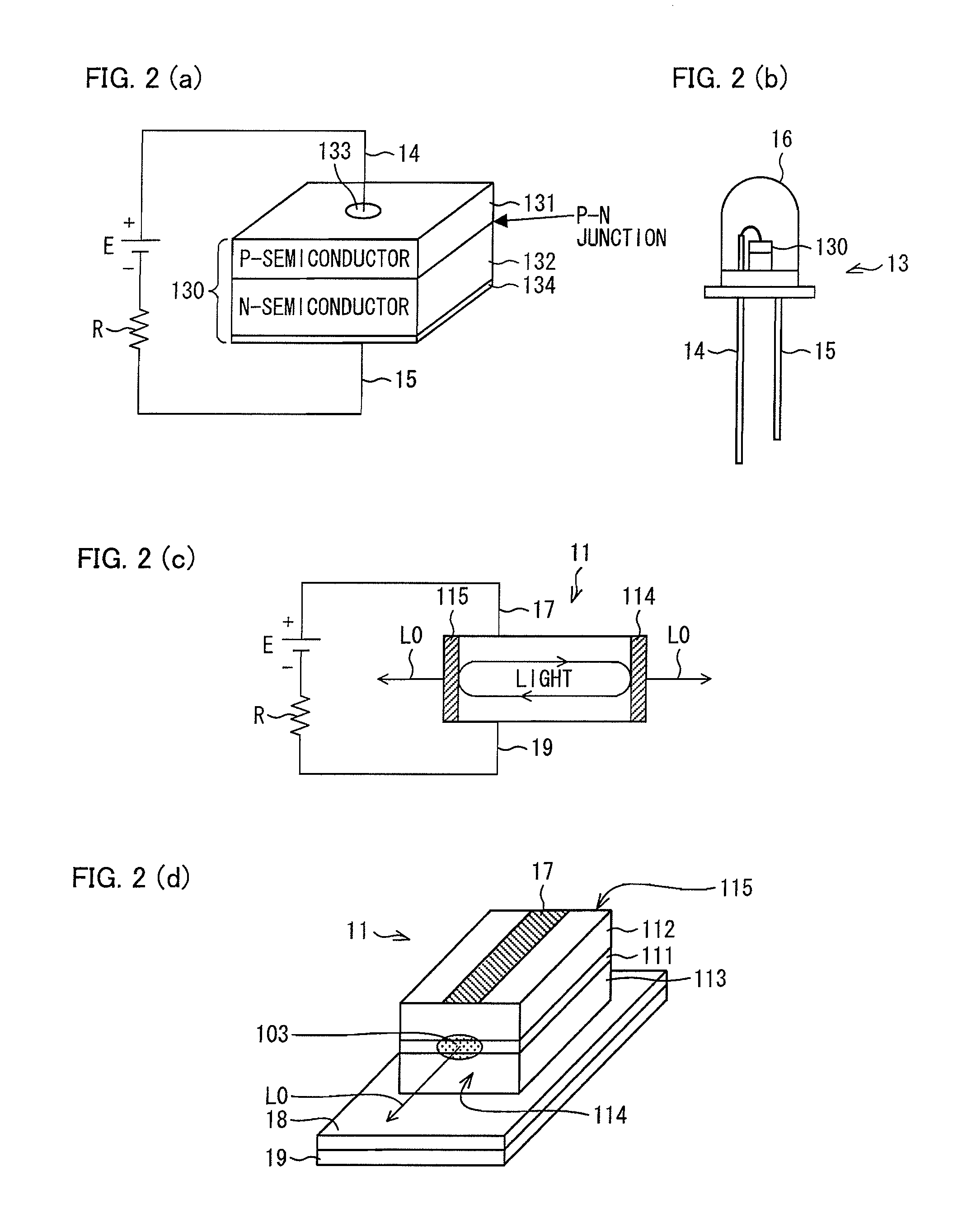 Light emitting device, illuminating device, and vehicle headlight